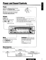 Предварительный просмотр 11 страницы Panasonic CQDPX172U - AUTO RADIO/CD DECK Operating Instructions Manual