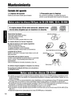 Предварительный просмотр 104 страницы Panasonic CQDPX172U - AUTO RADIO/CD DECK Operating Instructions Manual