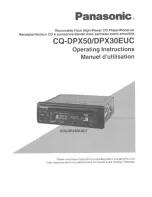 Panasonic CQDPX30EUC - AUTO RADIO/CD DECK Operating Instructions Manual предпросмотр