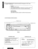 Предварительный просмотр 6 страницы Panasonic CQDPX30EUC - AUTO RADIO/CD DECK Operating Instructions Manual