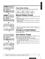 Предварительный просмотр 11 страницы Panasonic CQDPX30EUC - AUTO RADIO/CD DECK Operating Instructions Manual