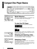 Предварительный просмотр 12 страницы Panasonic CQDPX30EUC - AUTO RADIO/CD DECK Operating Instructions Manual