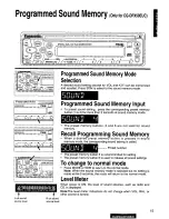 Предварительный просмотр 15 страницы Panasonic CQDPX30EUC - AUTO RADIO/CD DECK Operating Instructions Manual