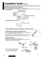 Предварительный просмотр 22 страницы Panasonic CQDPX30EUC - AUTO RADIO/CD DECK Operating Instructions Manual