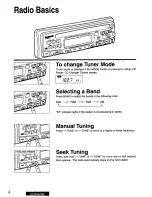 Предварительный просмотр 8 страницы Panasonic CQDPX75EU - AUTO RADIO/CD DECK Operating Instructions Manual