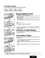 Предварительный просмотр 9 страницы Panasonic CQDPX75EU - AUTO RADIO/CD DECK Operating Instructions Manual