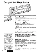 Предварительный просмотр 10 страницы Panasonic CQDPX75EU - AUTO RADIO/CD DECK Operating Instructions Manual