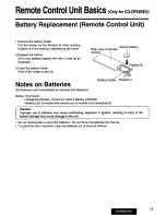 Предварительный просмотр 15 страницы Panasonic CQDPX75EU - AUTO RADIO/CD DECK Operating Instructions Manual