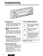 Предварительный просмотр 28 страницы Panasonic CQDPX75EU - AUTO RADIO/CD DECK Operating Instructions Manual