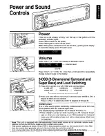 Предварительный просмотр 7 страницы Panasonic CQDPX95EUC - AUTO RADIO/CD DECK Operating Instructions Manual