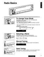 Предварительный просмотр 11 страницы Panasonic CQDPX95EUC - AUTO RADIO/CD DECK Operating Instructions Manual