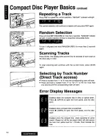 Предварительный просмотр 14 страницы Panasonic CQDPX95EUC - AUTO RADIO/CD DECK Operating Instructions Manual