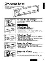 Предварительный просмотр 15 страницы Panasonic CQDPX95EUC - AUTO RADIO/CD DECK Operating Instructions Manual