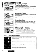 Предварительный просмотр 16 страницы Panasonic CQDPX95EUC - AUTO RADIO/CD DECK Operating Instructions Manual