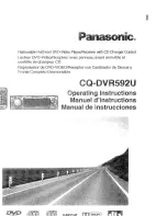 Panasonic CQDVR592U - AUTO RADIO/CD/DVD PL Operating Instructions Manual предпросмотр