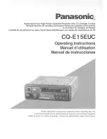 Panasonic CQE15EUC - AUTO RADIO/CASSETTE Operating Instructions Manual предпросмотр