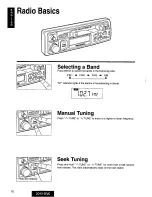 Предварительный просмотр 10 страницы Panasonic CQE15EUC - AUTO RADIO/CASSETTE Operating Instructions Manual