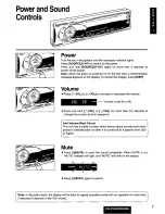 Предварительный просмотр 7 страницы Panasonic CQFR320U - CAR AUDIO Operating Instructions Manual