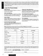 Preview for 2 page of Panasonic CQFX620U - CAR AUDIO Operating Instructions Manual