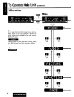 Предварительный просмотр 8 страницы Panasonic CQHX1083U - AUTO RADIO/CD DECK Operating Manual