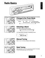 Preview for 5 page of Panasonic CQR215SEW - AUTO RADIO CASSETTE Operating Instructions Manual