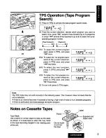 Preview for 9 page of Panasonic CQR215SEW - AUTO RADIO CASSETTE Operating Instructions Manual