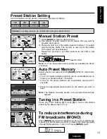 Предварительный просмотр 13 страницы Panasonic CQR221U - AUTO RADIO/CASSETTE Operating Instructions Manual