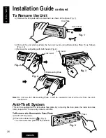 Предварительный просмотр 26 страницы Panasonic CQR221U - AUTO RADIO/CASSETTE Operating Instructions Manual