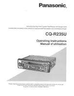 Panasonic CQR235U - CAR AUDIO Operating Instructions Manual предпросмотр