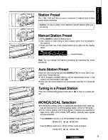 Предварительный просмотр 9 страницы Panasonic CQR235U - CAR AUDIO Operating Instructions Manual