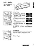 Предварительный просмотр 15 страницы Panasonic CQR235U - CAR AUDIO Operating Instructions Manual