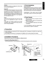 Предварительный просмотр 19 страницы Panasonic CQR235U - CAR AUDIO Operating Instructions Manual