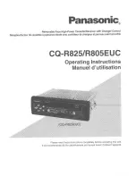 Предварительный просмотр 1 страницы Panasonic CQR805EUC - AUTO RADIO/CASSETTE Operating Instructions Manual