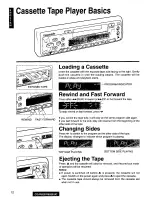 Предварительный просмотр 12 страницы Panasonic CQR805EUC - AUTO RADIO/CASSETTE Operating Instructions Manual