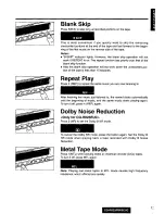 Предварительный просмотр 13 страницы Panasonic CQR805EUC - AUTO RADIO/CASSETTE Operating Instructions Manual