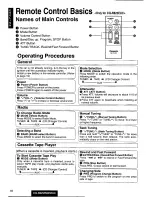 Предварительный просмотр 18 страницы Panasonic CQR805EUC - AUTO RADIO/CASSETTE Operating Instructions Manual