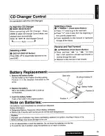 Предварительный просмотр 19 страницы Panasonic CQR805EUC - AUTO RADIO/CASSETTE Operating Instructions Manual