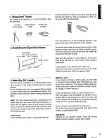 Предварительный просмотр 21 страницы Panasonic CQR805EUC - AUTO RADIO/CASSETTE Operating Instructions Manual