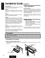 Предварительный просмотр 22 страницы Panasonic CQRG131U - AUTO RADIO/CASSETTE Operating Instructions Manual