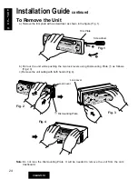 Предварительный просмотр 24 страницы Panasonic CQRG131U - AUTO RADIO/CASSETTE Operating Instructions Manual