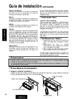 Предварительный просмотр 62 страницы Panasonic CQRG131U - AUTO RADIO/CASSETTE Operating Instructions Manual