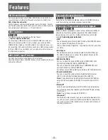 Preview for 3 page of Panasonic CQRX400U - AUTO RADIO/CD/MP3 DECK Operating Instructions Manual