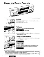 Preview for 4 page of Panasonic CQRX65EU - AUTO RADIO/CASSETTE Operating Instructions Manual