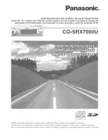 Предварительный просмотр 1 страницы Panasonic CQSRX7000U - SD CAR AUDIO Operating Instructions Manual