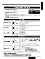 Предварительный просмотр 17 страницы Panasonic CQSRX7000U - SD CAR AUDIO Operating Instructions Manual