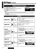 Предварительный просмотр 20 страницы Panasonic CQSRX7000U - SD CAR AUDIO Operating Instructions Manual