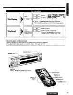 Предварительный просмотр 21 страницы Panasonic CQSRX7000U - SD CAR AUDIO Operating Instructions Manual