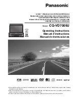 Preview for 1 page of Panasonic CQVD7005U - IN-DASH DVD MONITOR Operating Instructions Manual