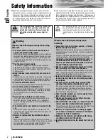 Preview for 2 page of Panasonic CQVD7005U - IN-DASH DVD MONITOR Operating Instructions Manual