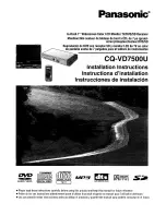 Preview for 95 page of Panasonic CQVD7500U - CAR A/V DVD NAV Operating Instructions Manual